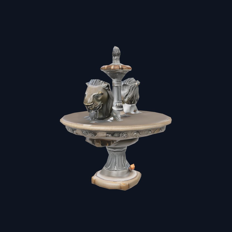 Elegant Lion Fountain model pack