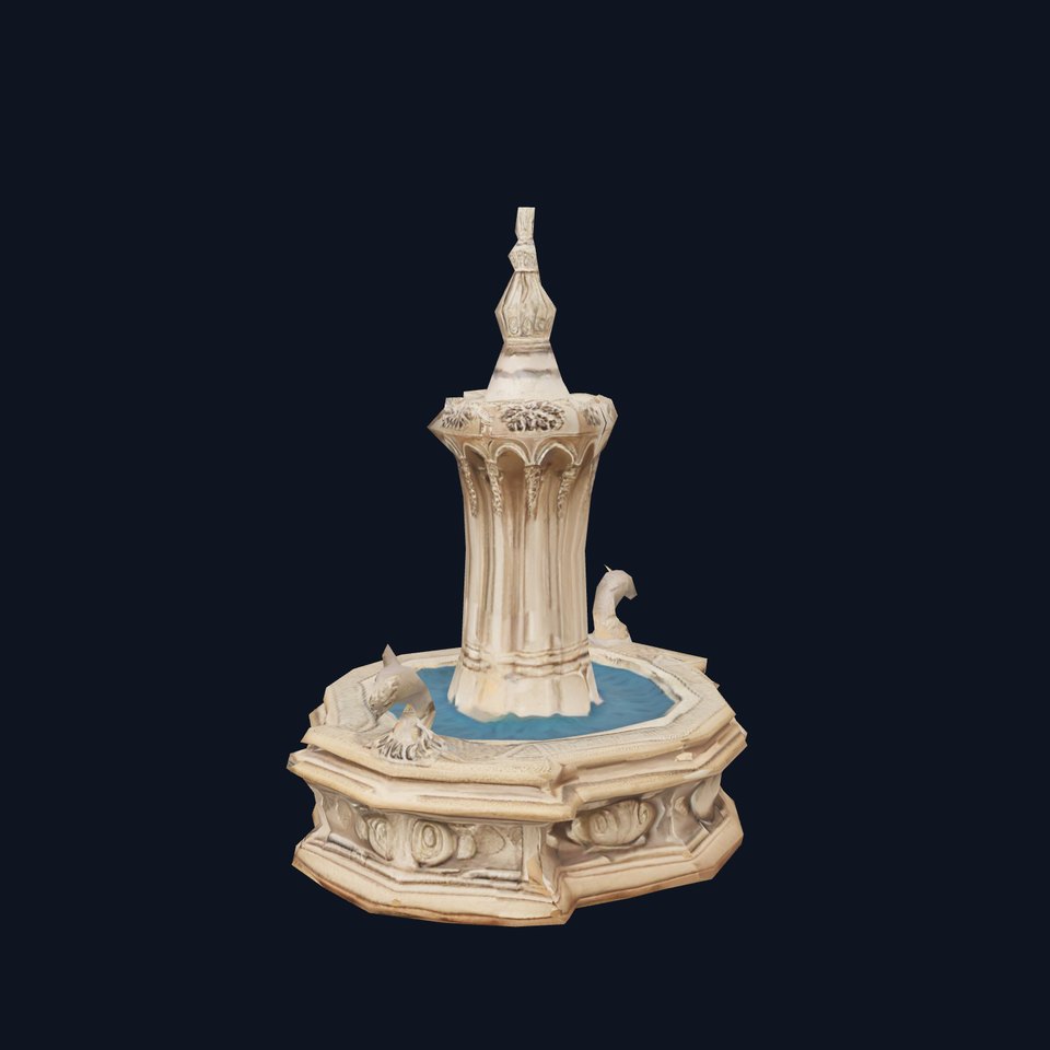 Gothic Dragon Fountain model pack