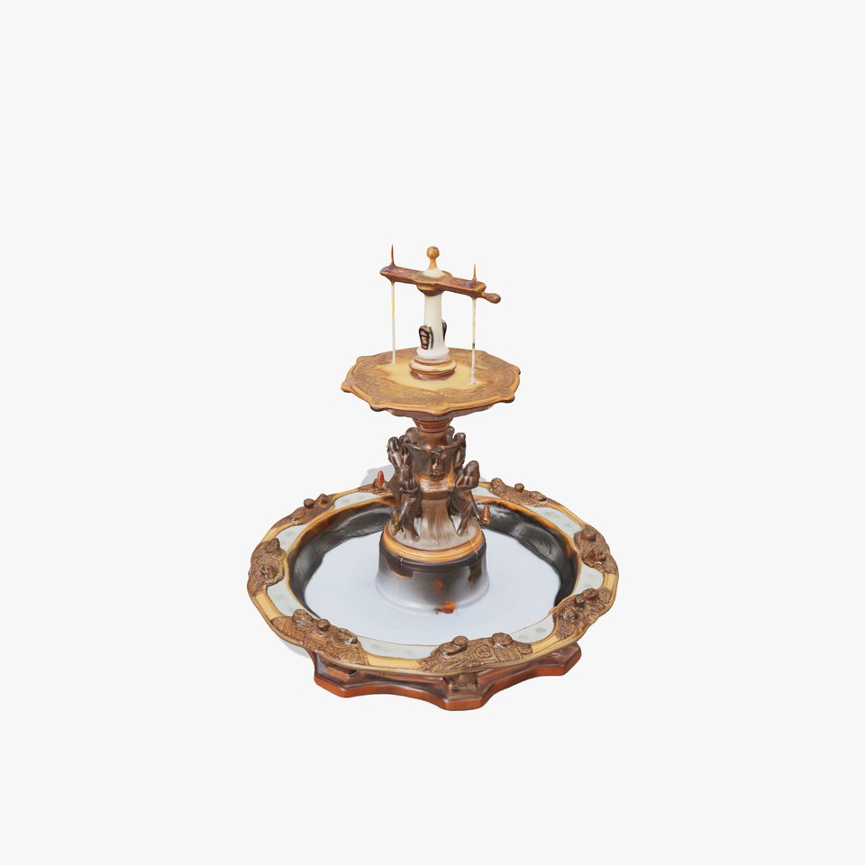 Bronze Ornate Fountain model pack