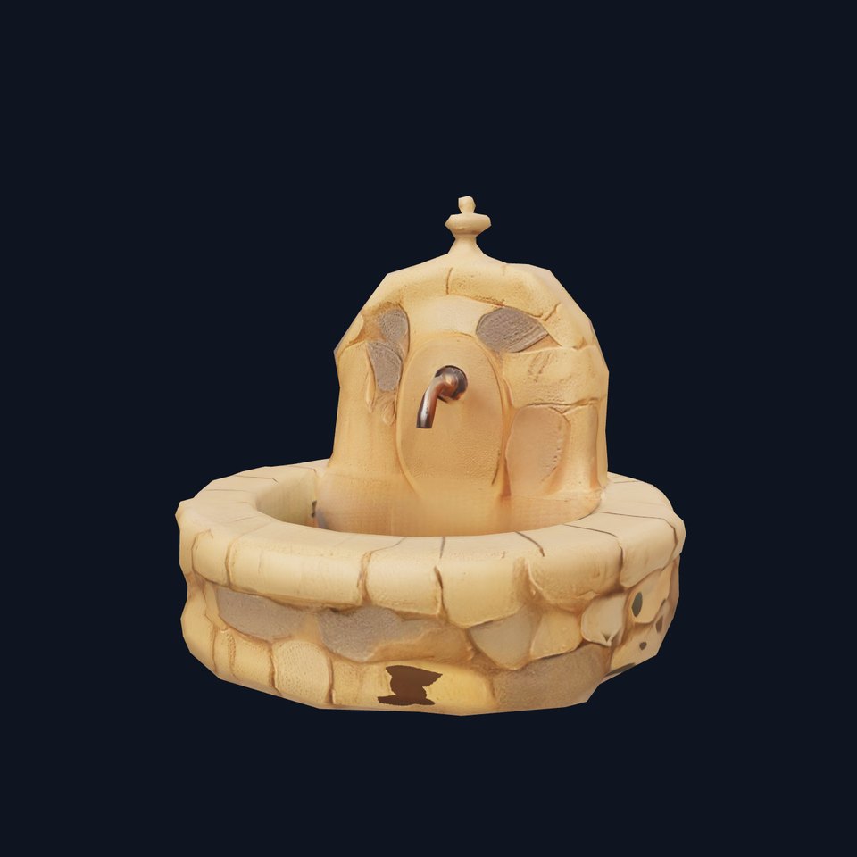 Rustic Stone Fountain model pack