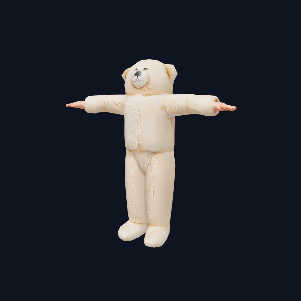 Fluffy Teddy Costume model pack