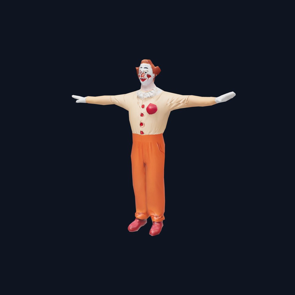 Colorful Clown Costume model pack