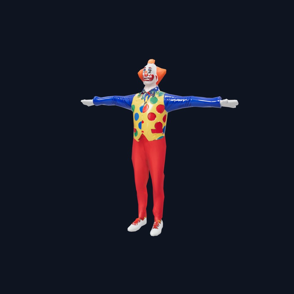 Colorful Clown Outfit model pack