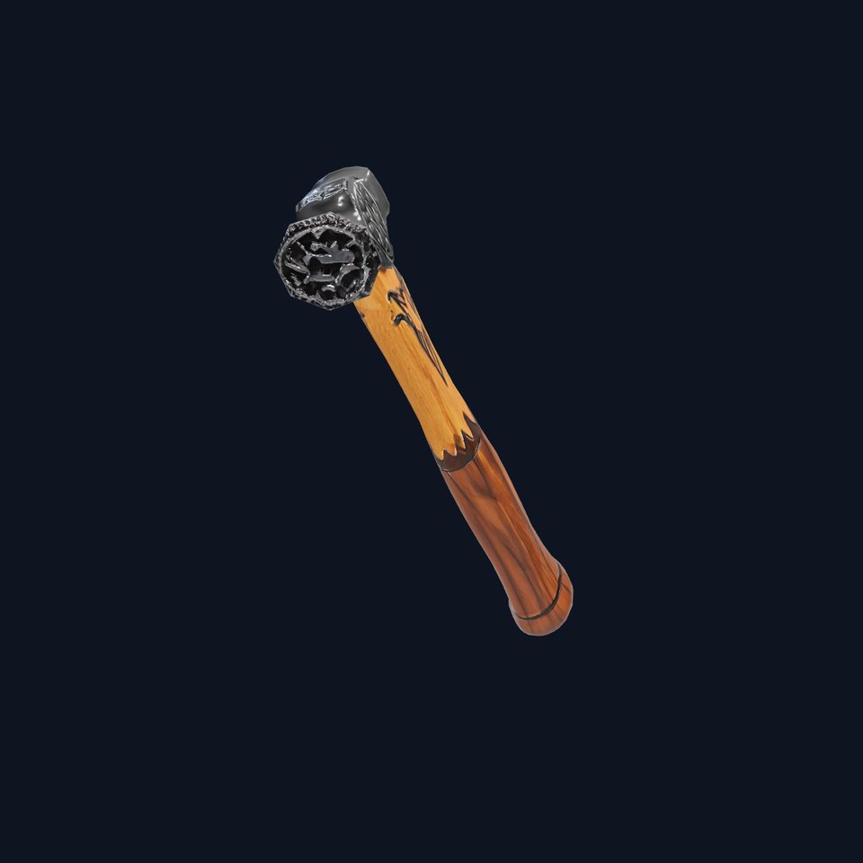 Ornate Wooden Hammer model pack