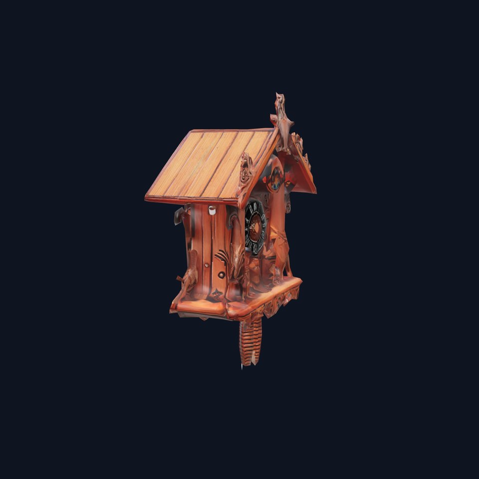 Elegant Wooden Cuckoo Clock model pack