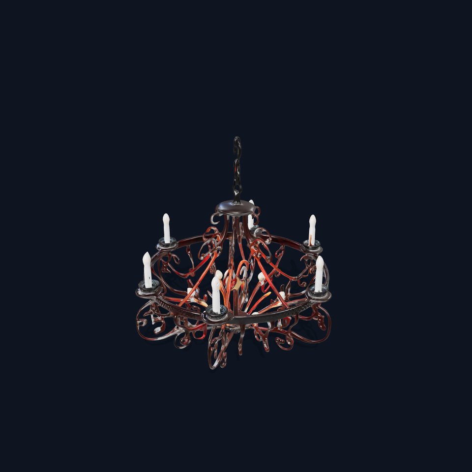 Vintage Iron Chandelier model pack