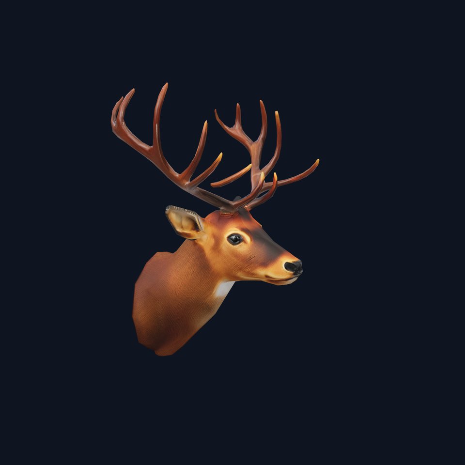 Majestic Deer Bust model pack