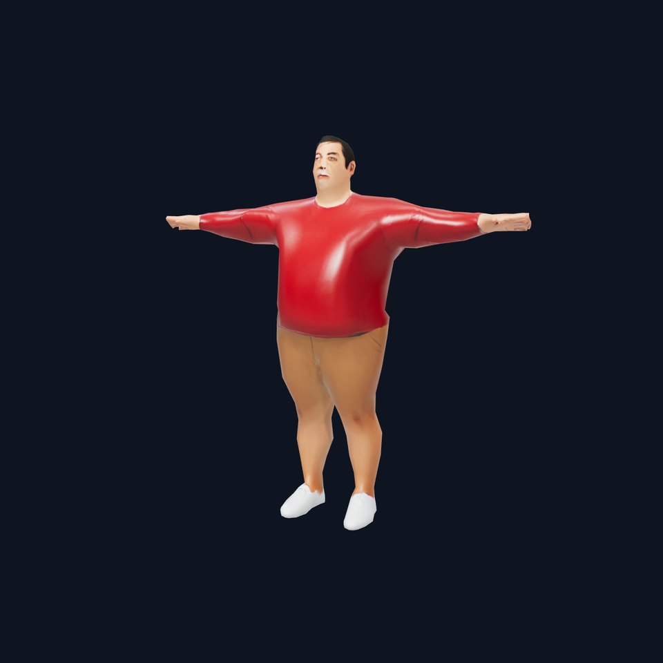 Casual Outfit Red Sweater model pack