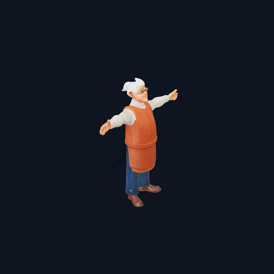 Friendly Grandpa Character model pack