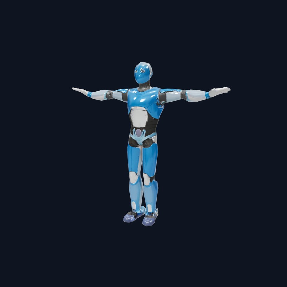 Blue Humanoid Robot model pack