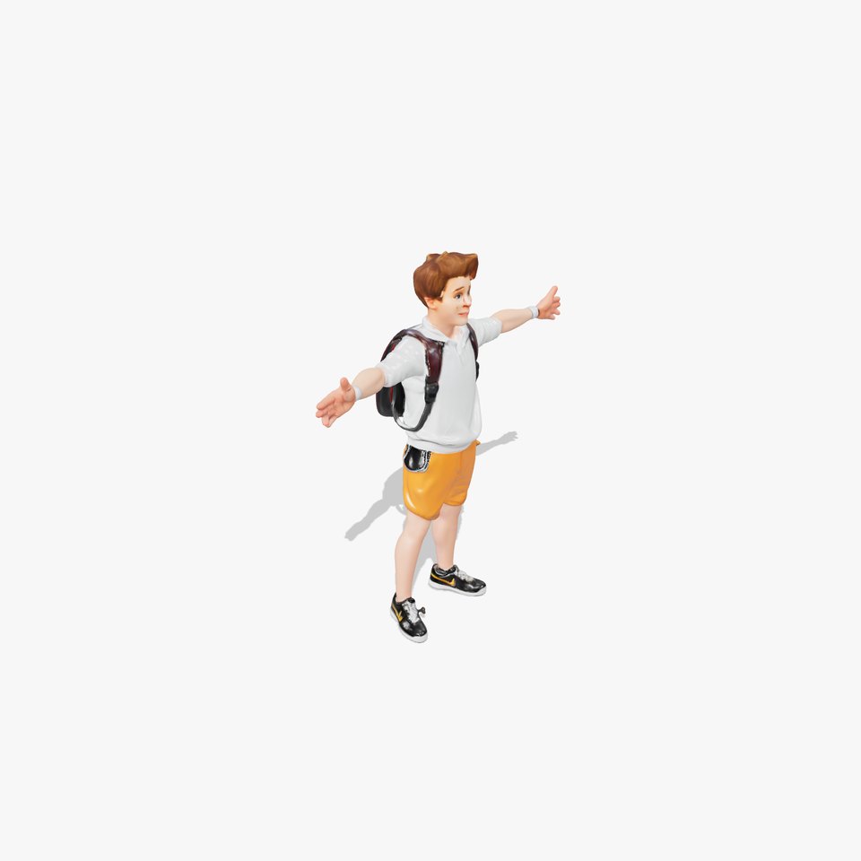 Youthful Backpacker model pack