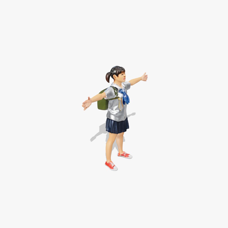 Cheerful Student model pack