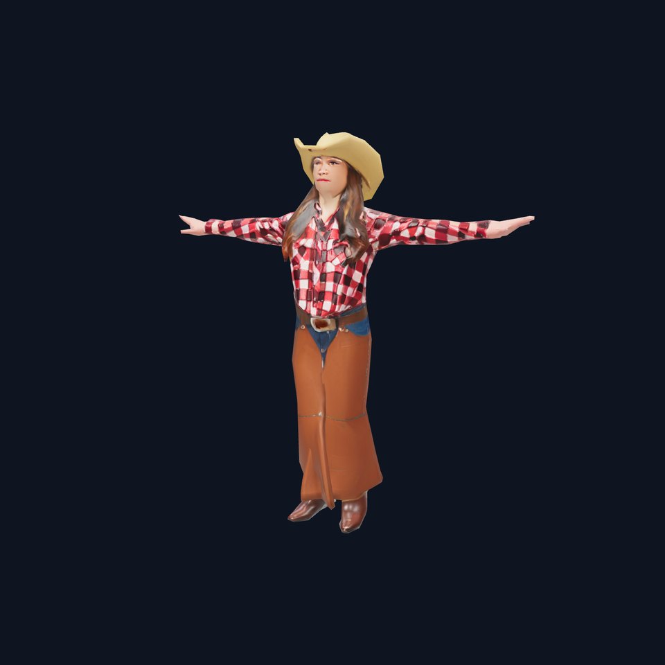 Cowgirl Plaid Shirt model pack