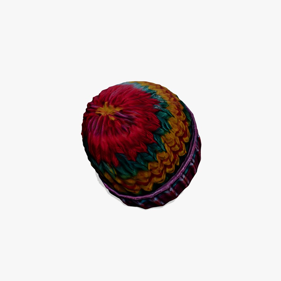 Rainbow Knit Beanie model pack