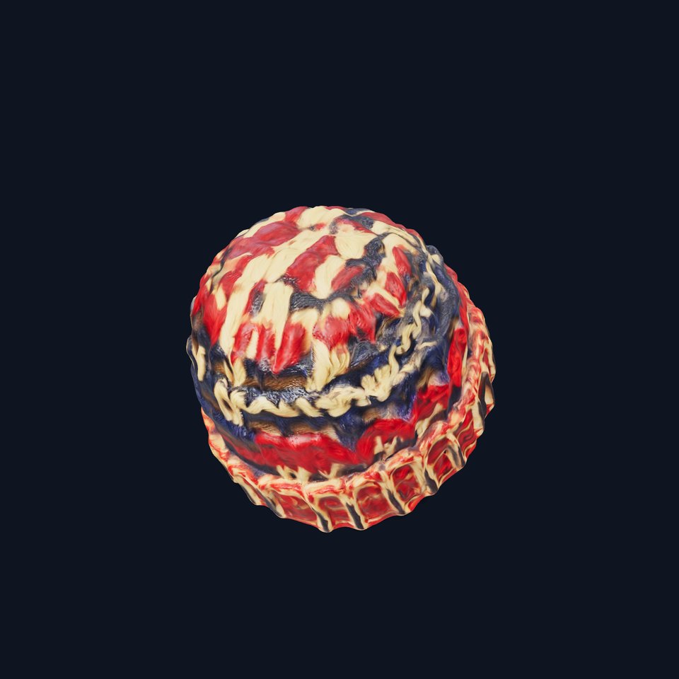 Multicolor Knit Beanie model pack