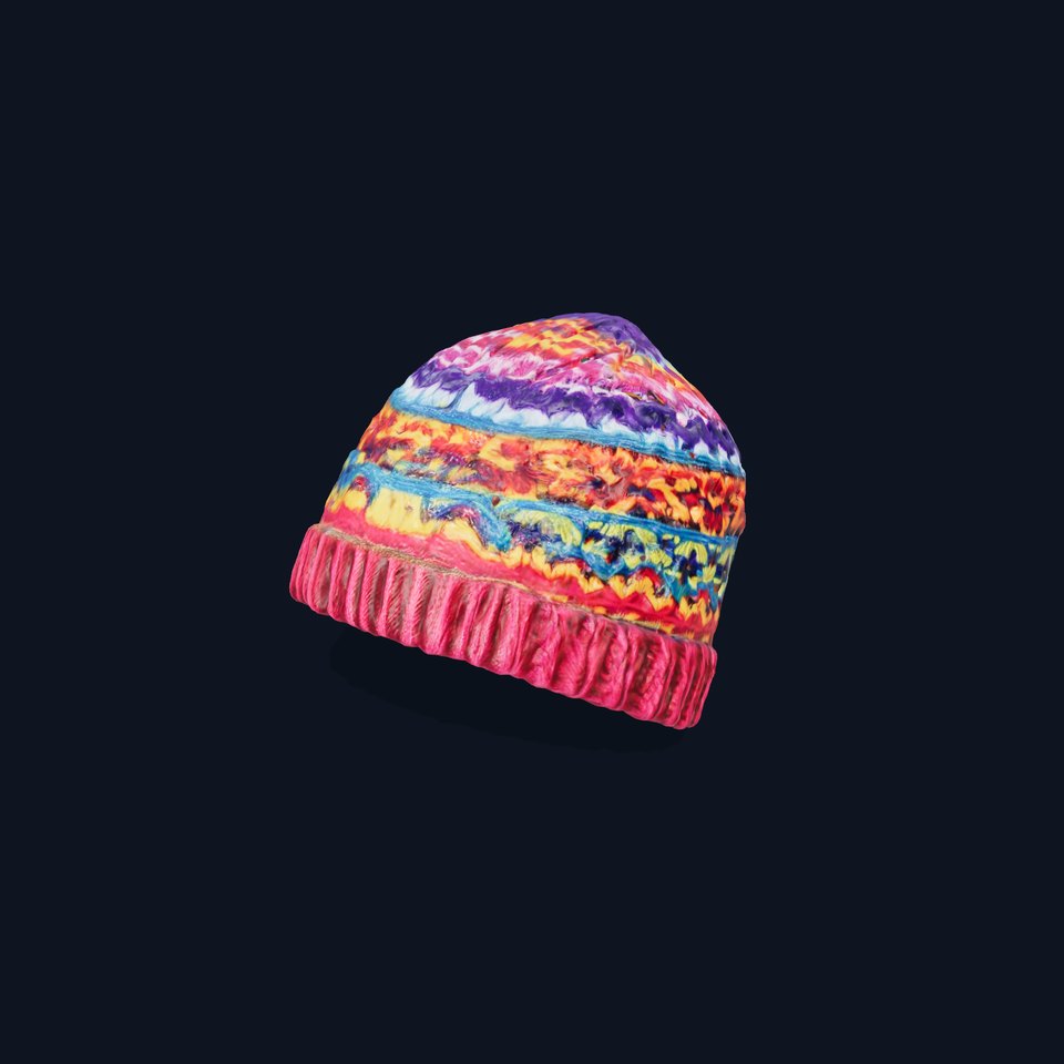 Vibrant Knitted Beanie model pack
