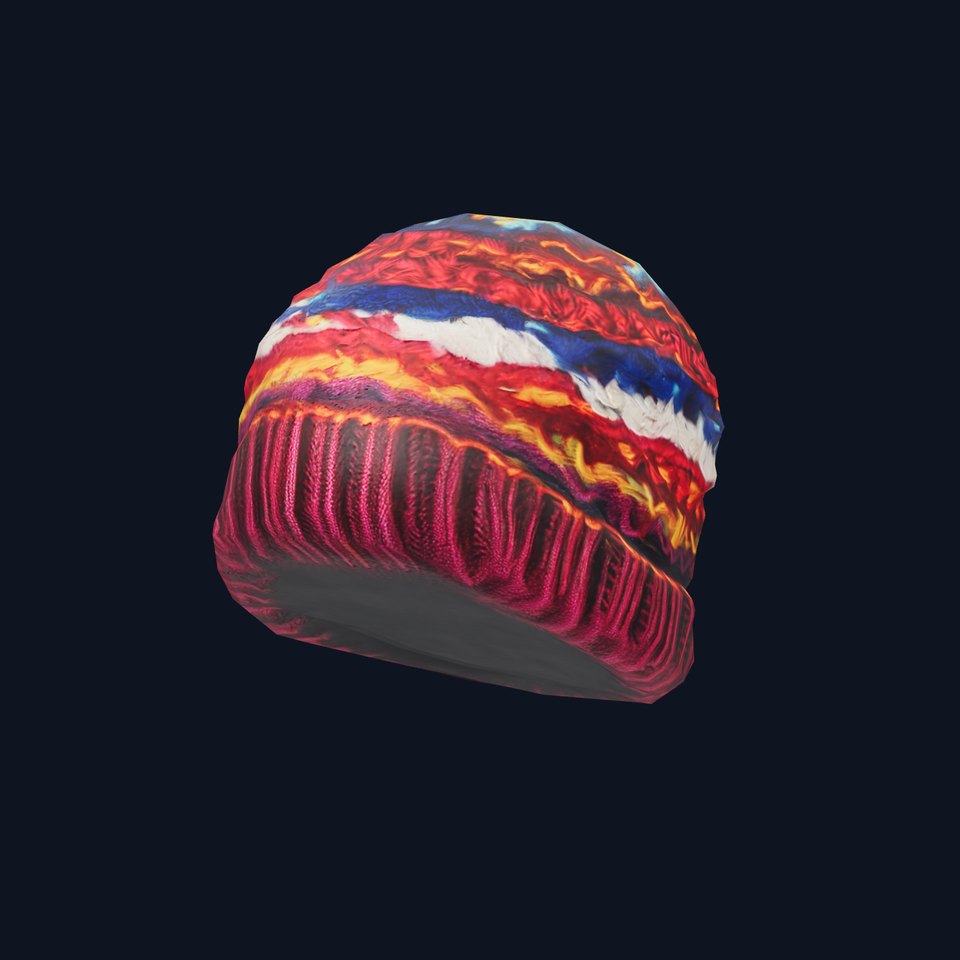 Vibrant Knitted Beanie model pack