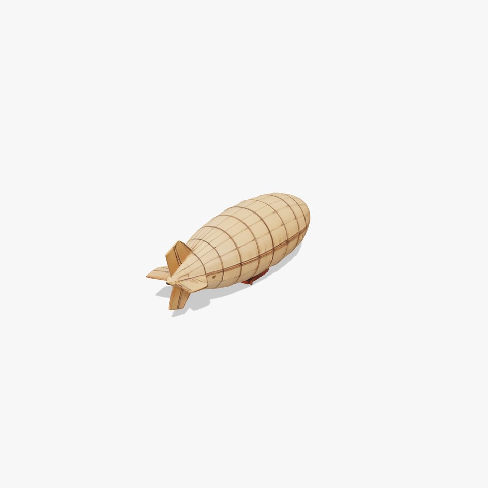 Vintage Wooden Zeppelin model pack