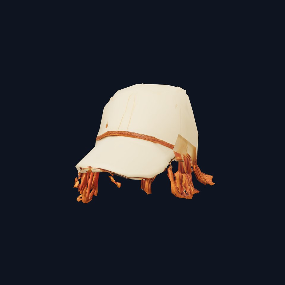 Beige Fringe Cap model pack