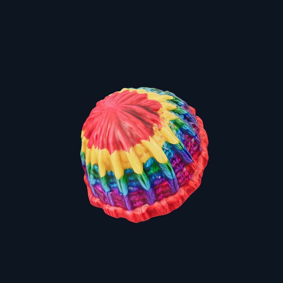 Rainbow Knit Beanie model pack