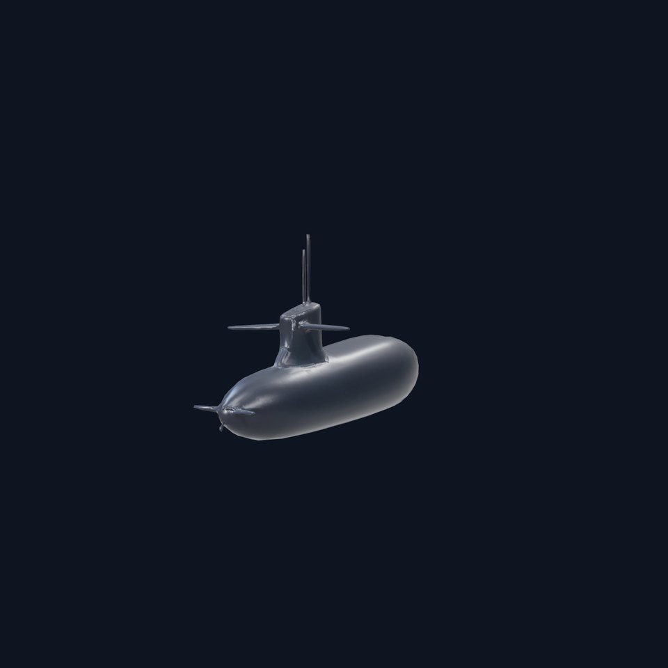 Black Stealth Submarine model pack