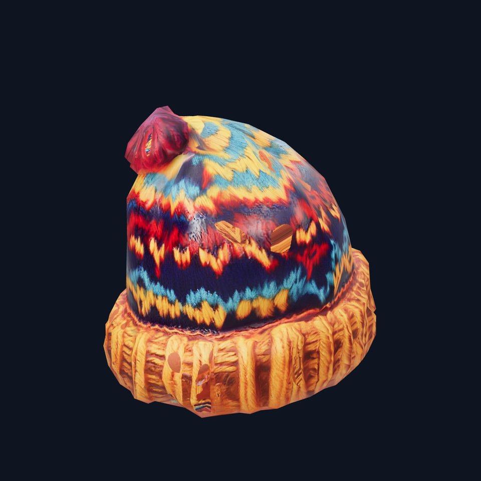 Colorful Knitted Beanie model pack