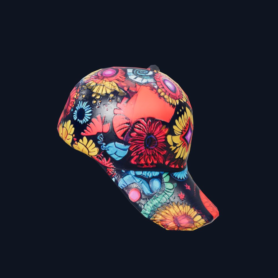 Vibrant Patterned Cap model pack