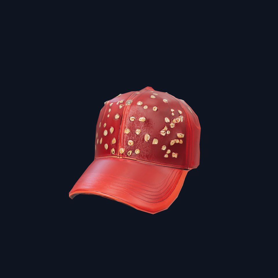 Red Studded Cap model pack
