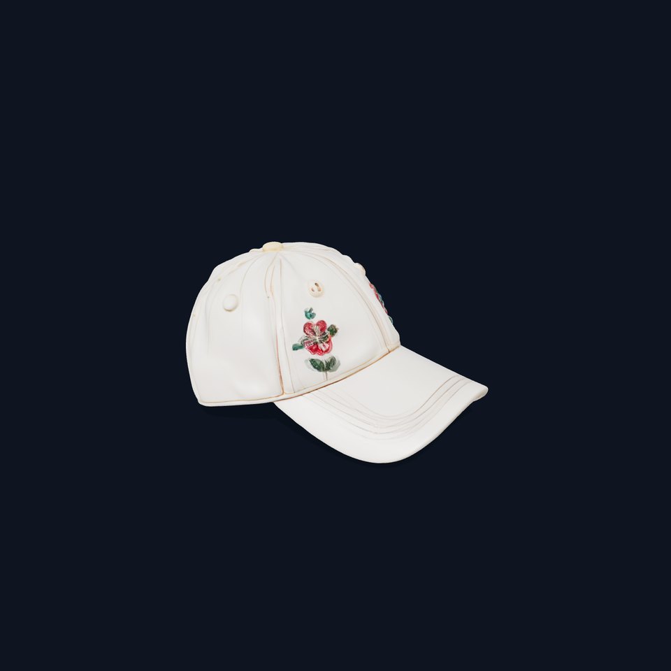 Floral Embroidered Cap model pack
