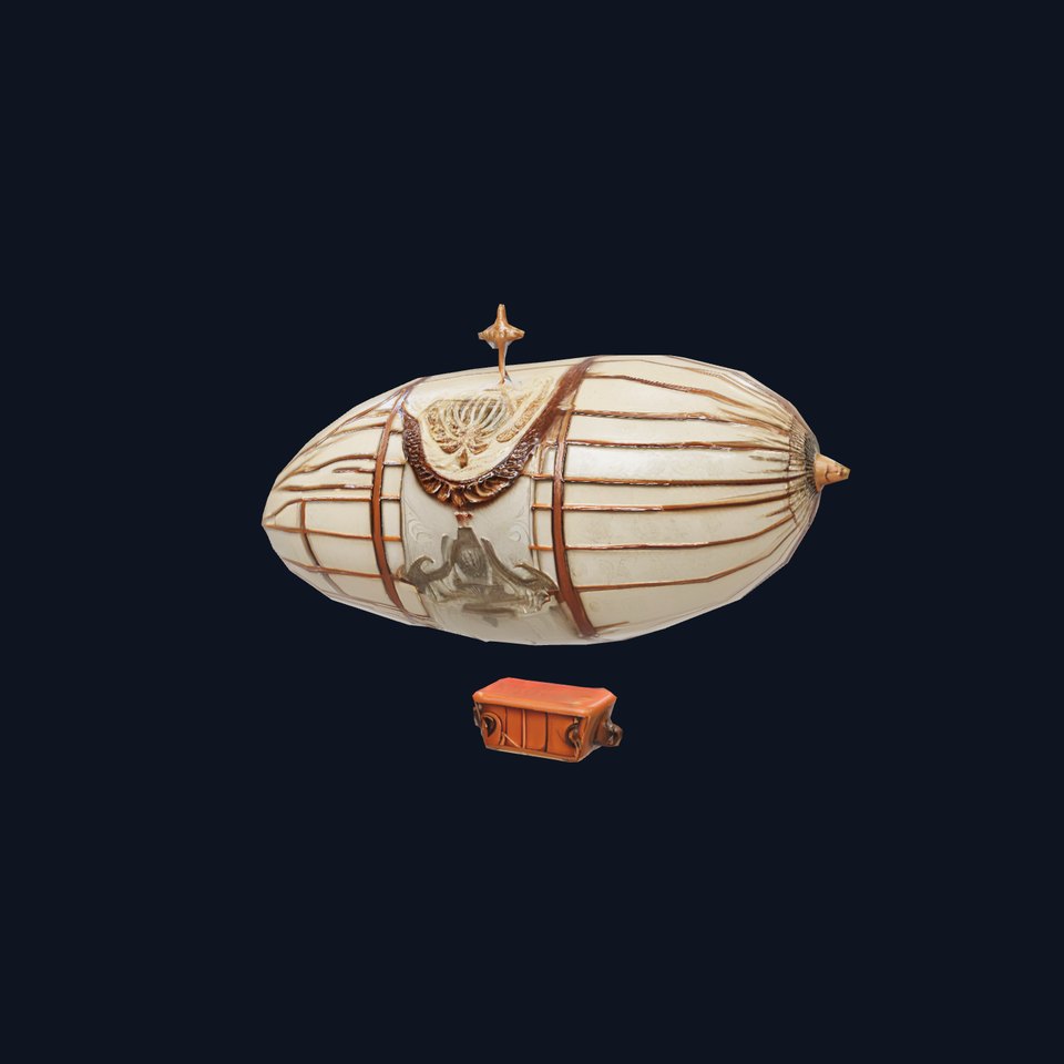 Vintage Steampunk Airship model pack