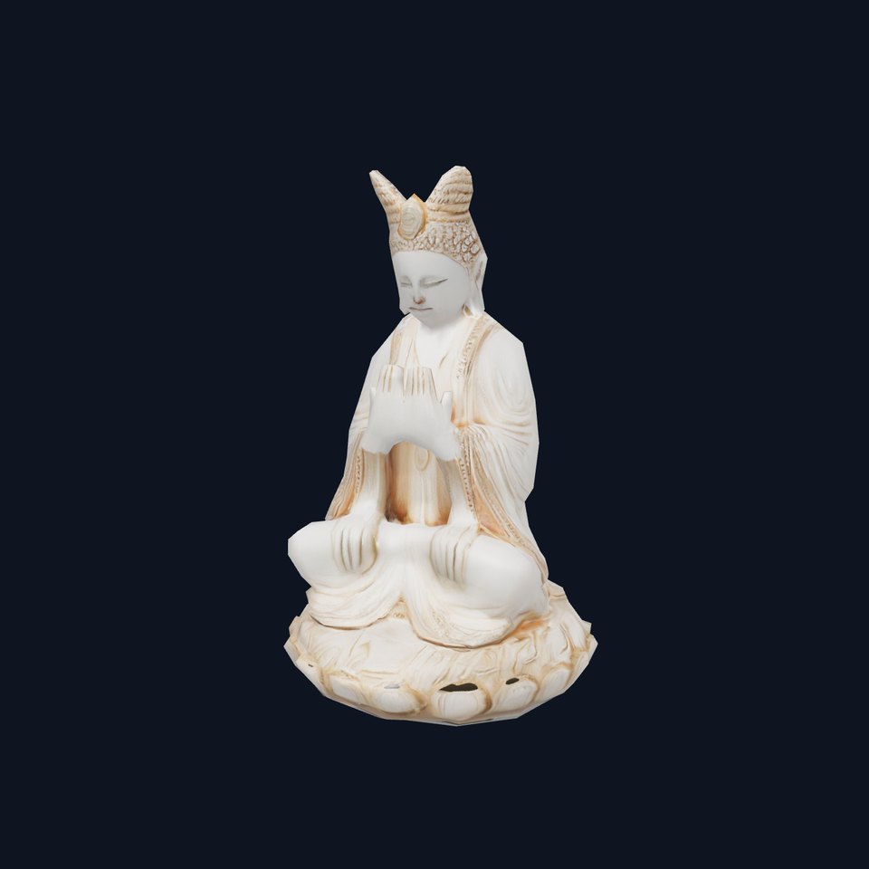 Serene Ivory Buddha model pack