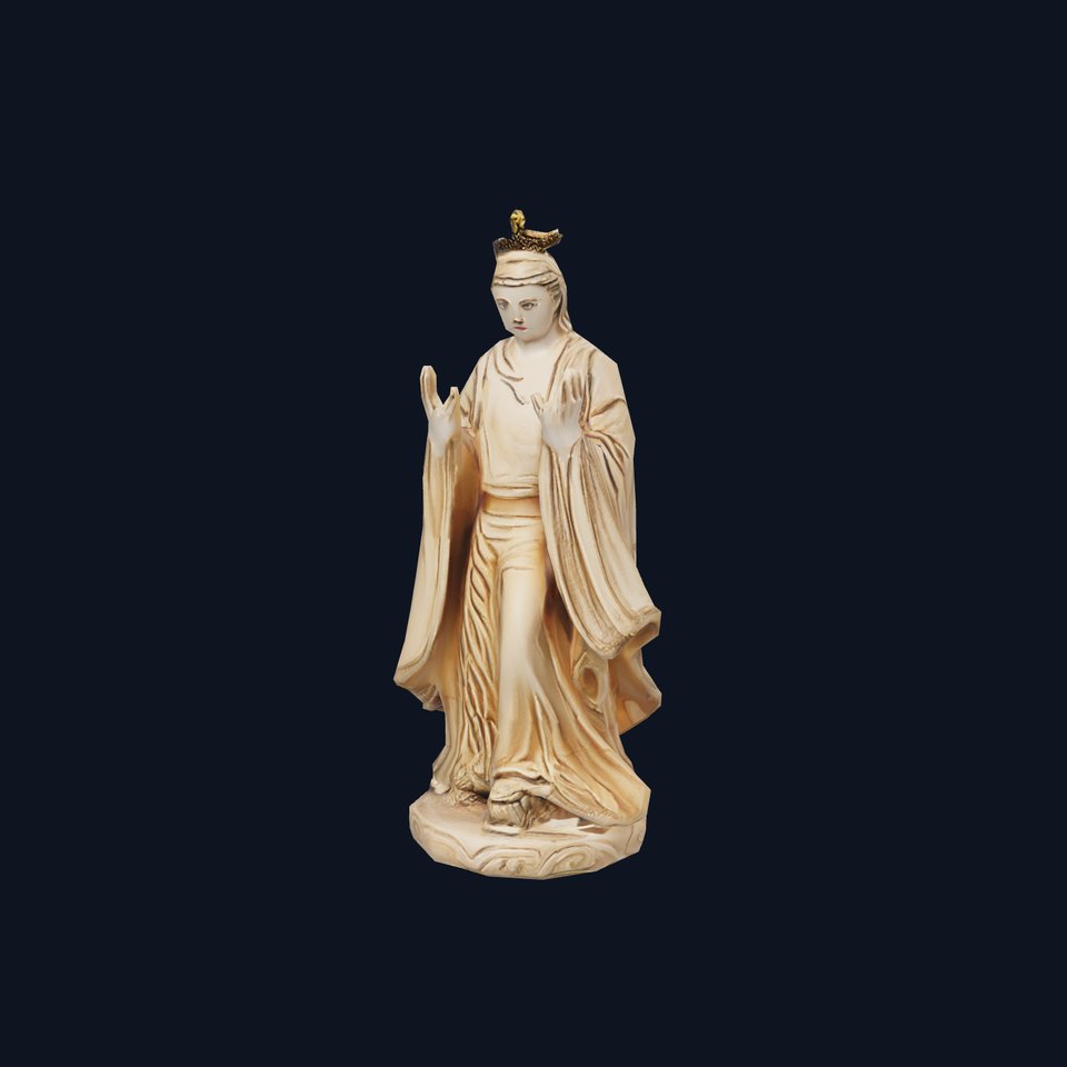 Serene Praying Statue model pack