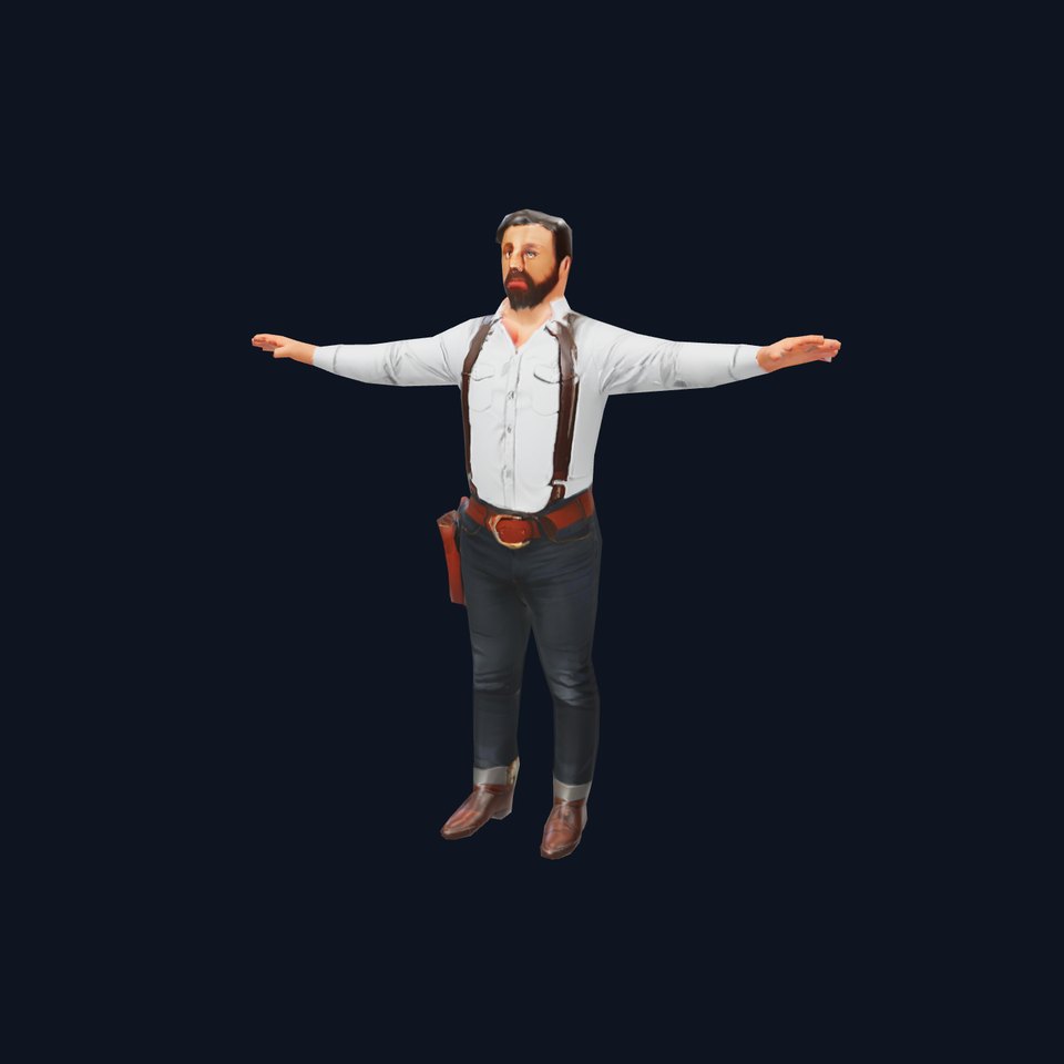 Casual Cowboy Outfit model pack