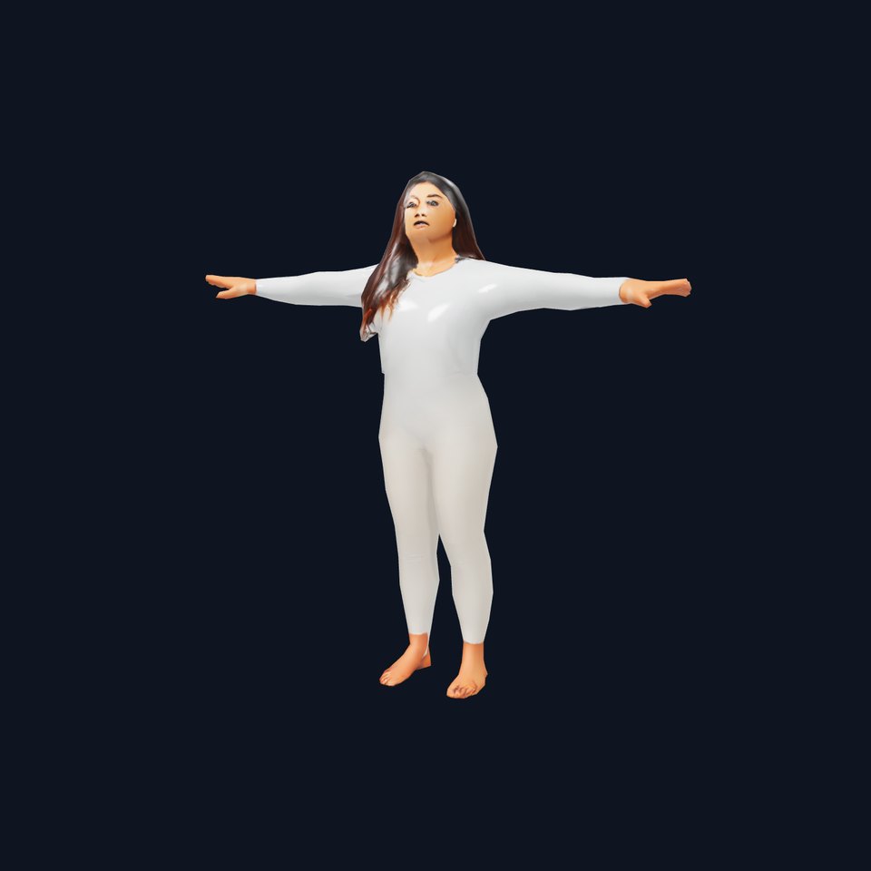 Elegant White Outfit model pack