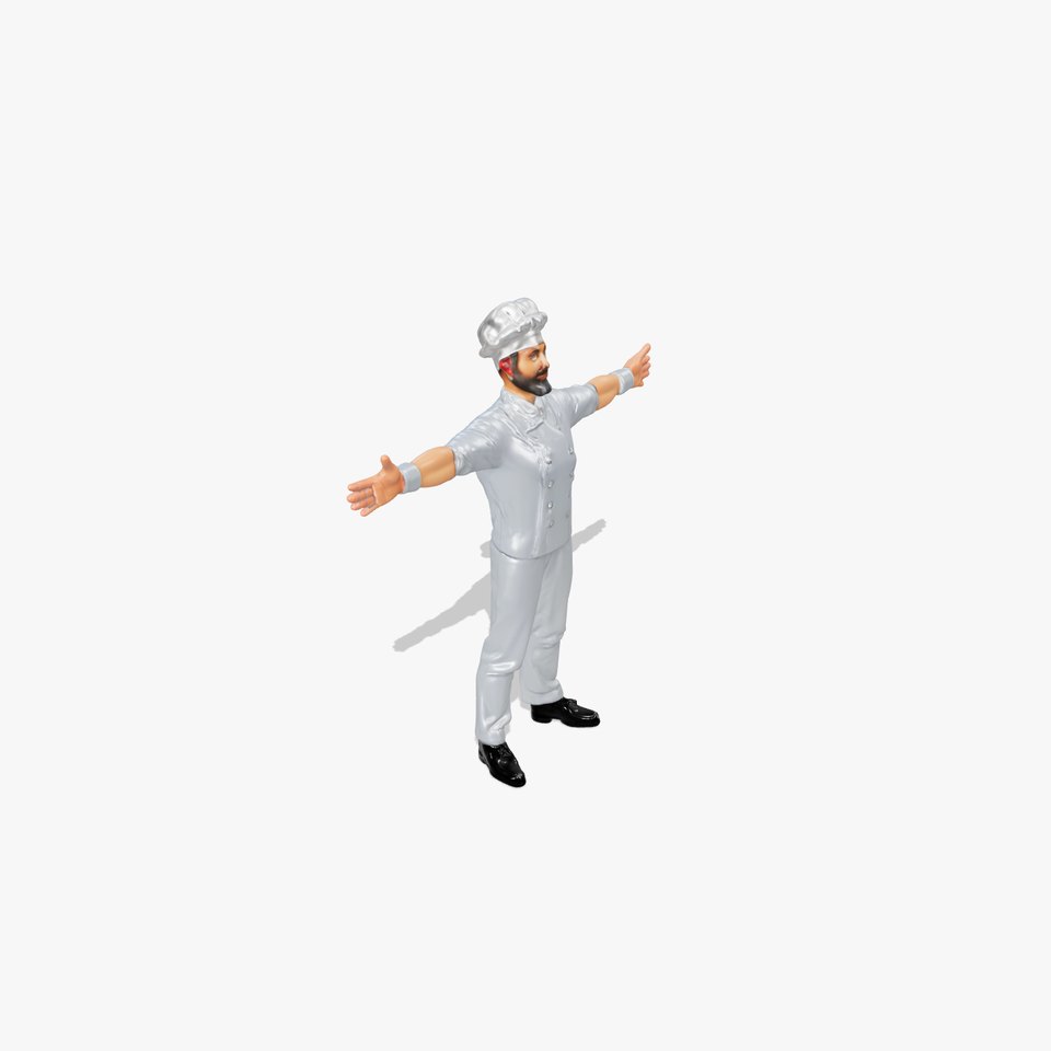 Grey Chef Outfit model pack
