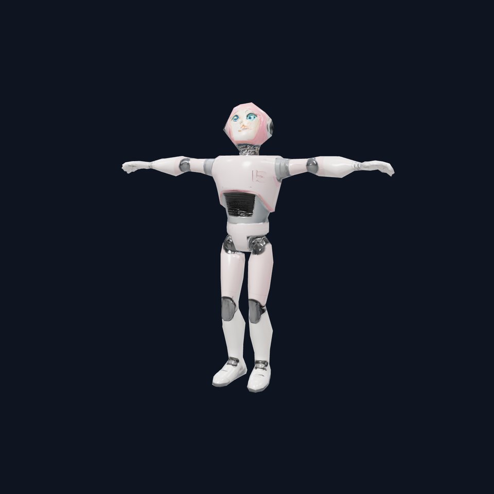 Pink Humanoid Robot model pack