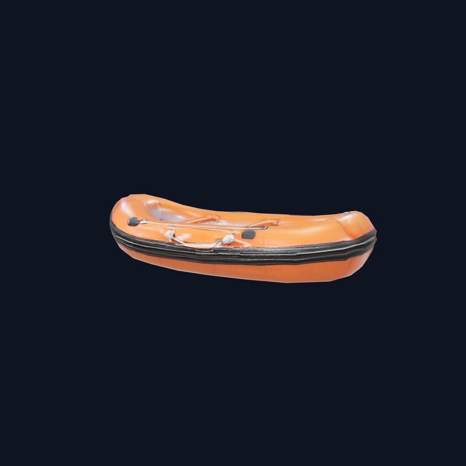Orange Inflatable Raft model pack