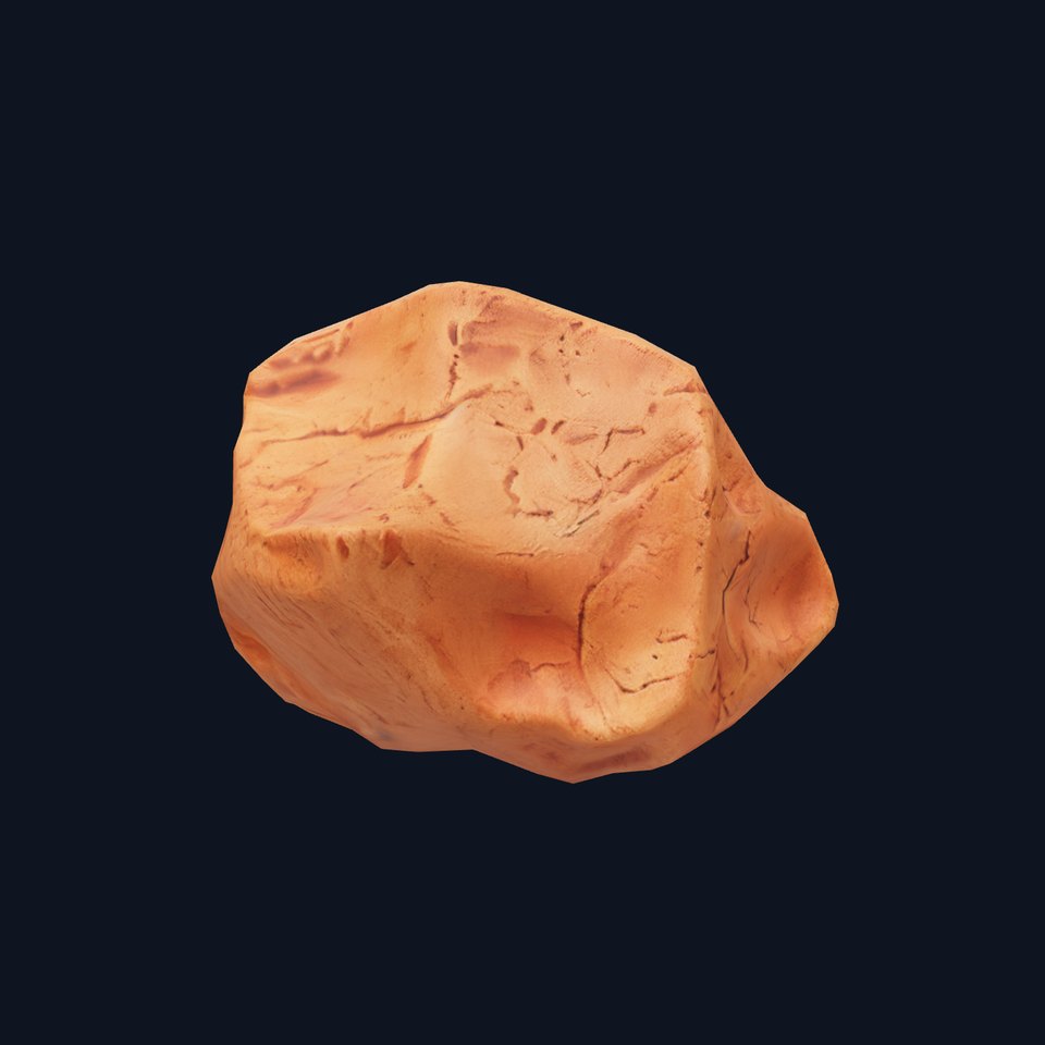 Textured Terracotta Rock model pack