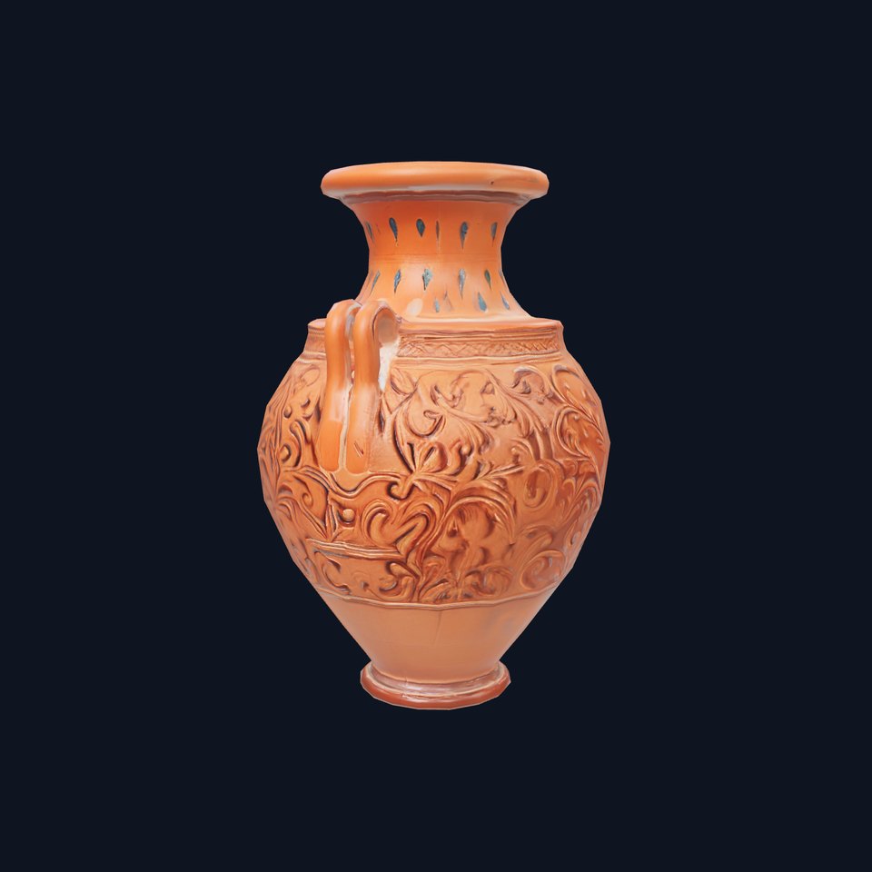 Terracotta Ornate Vase model pack