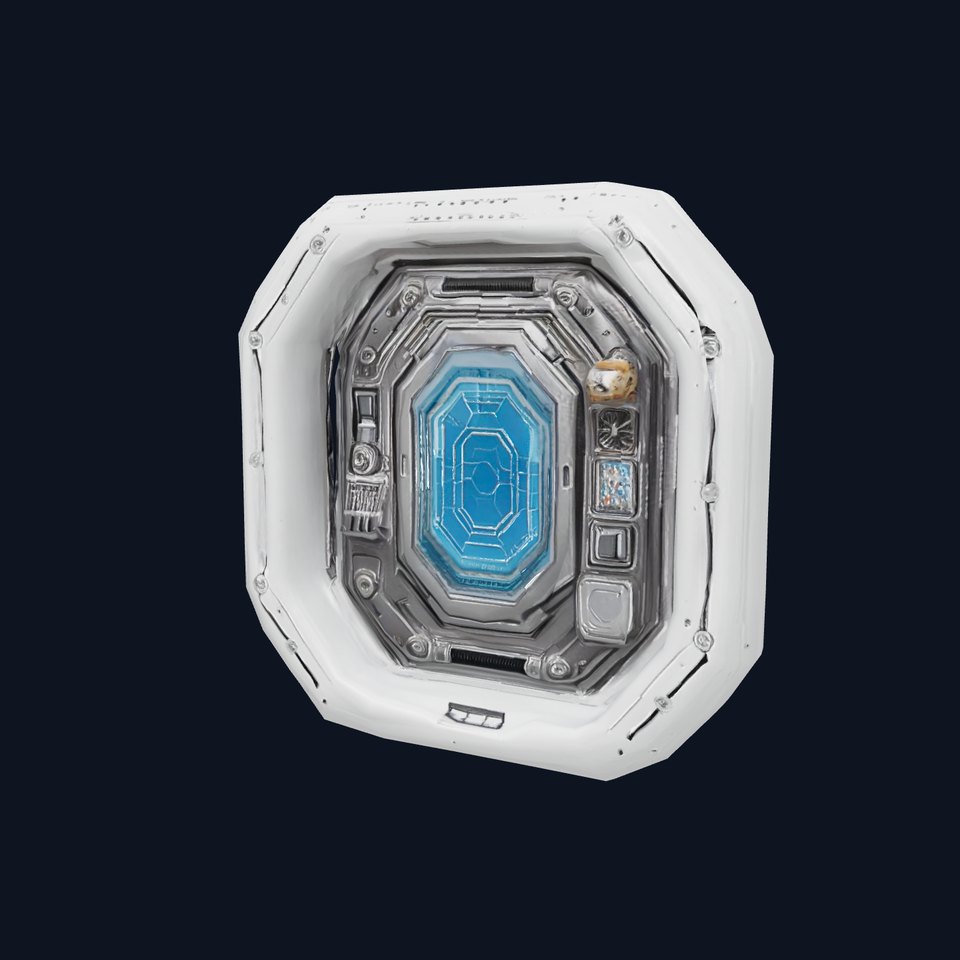 Futuristic Steel Door model pack