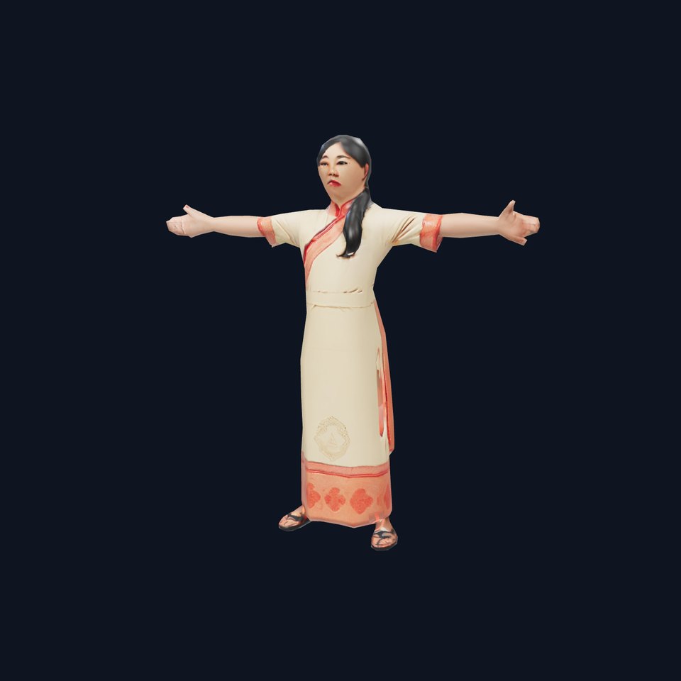 Traditional Silk Attire model pack