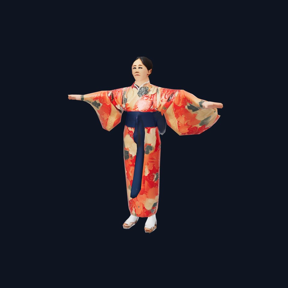 Floral Kimono Apparel model pack