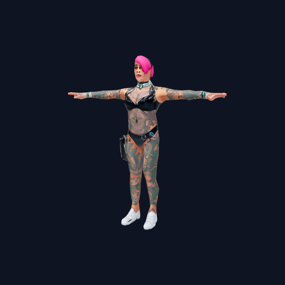 Tattooed Cyberpunk Character model pack