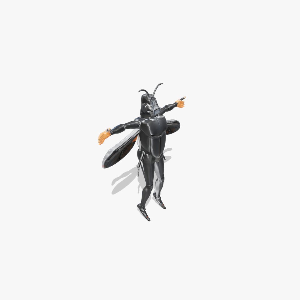 Insectoid Warrior Black model pack