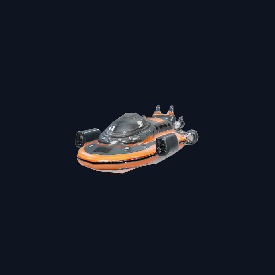 Orange Futuristic Vehicle model pack