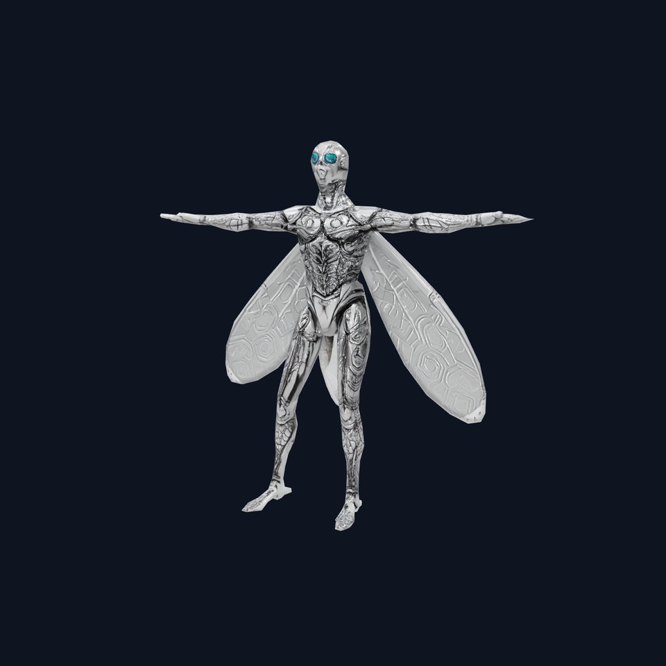 Metallic Insectoid Creature model pack