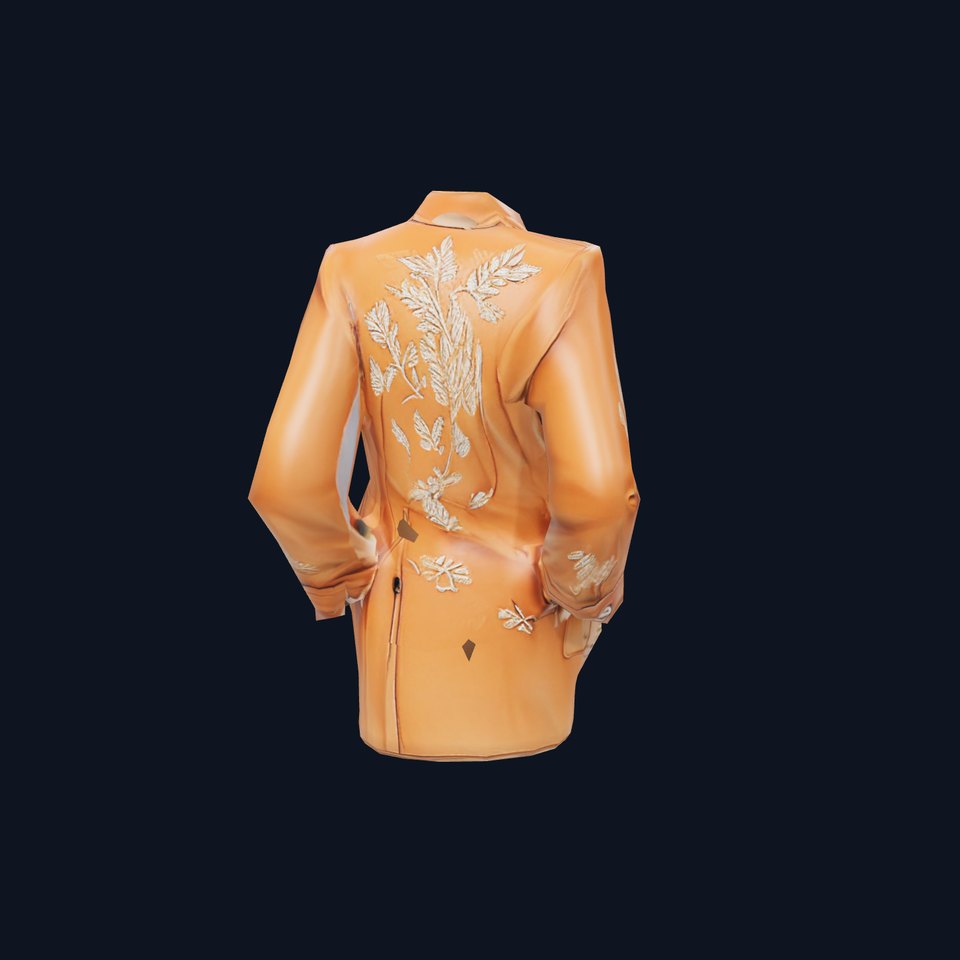 Embroidered Tan Jacket model pack