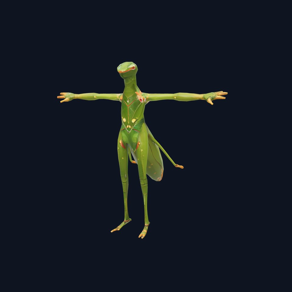 Vibrant Praying Mantis model pack