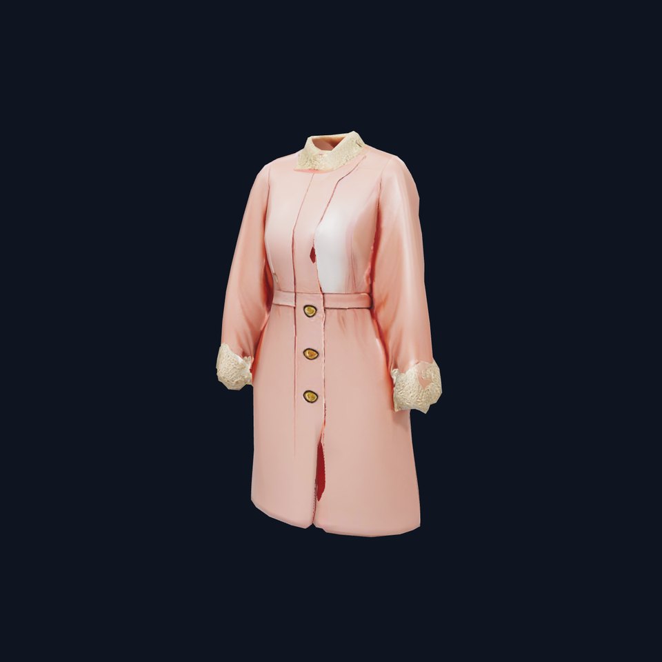 Elegant Pink Coat model pack