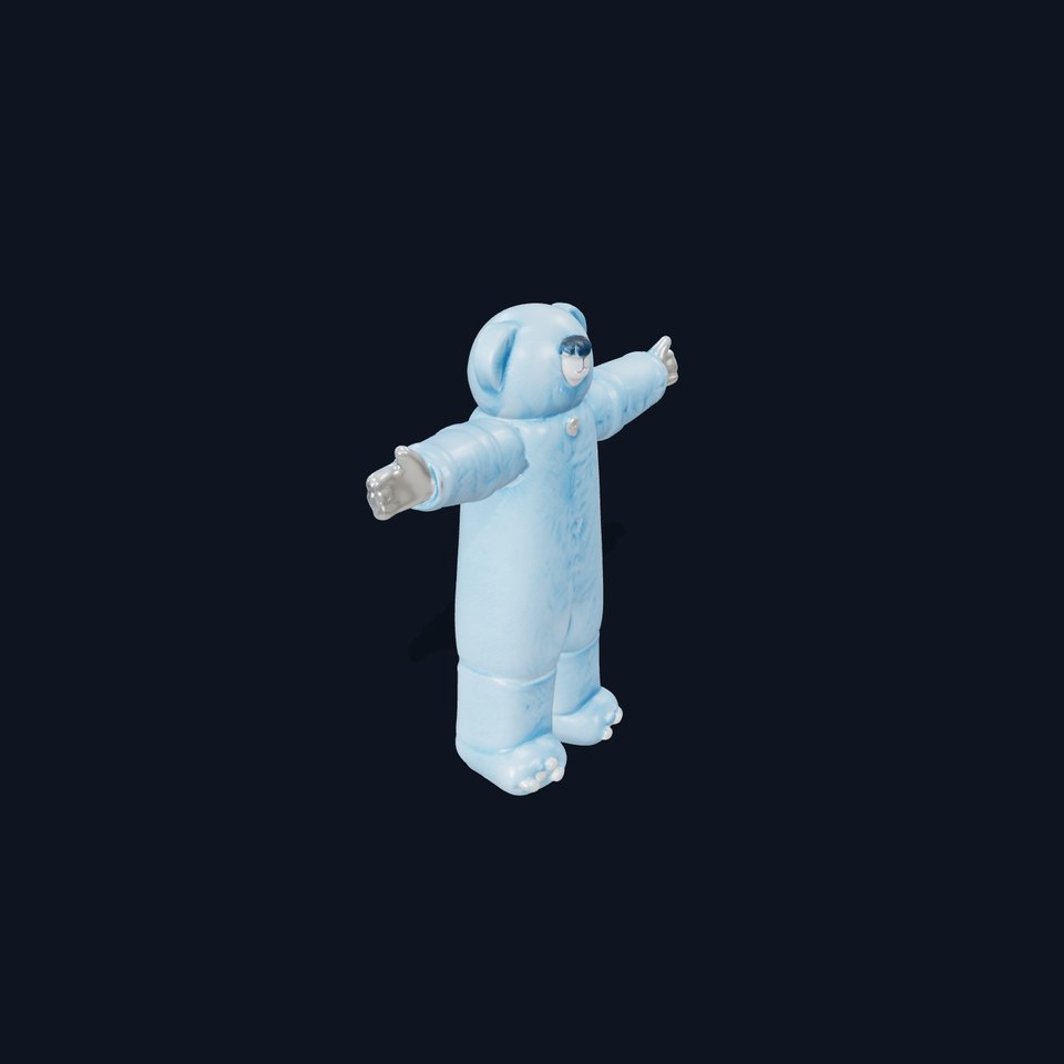 Blue Cuddly Teddy model pack